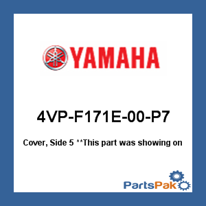 Yamaha 4VP-F171E-00-P7 Cover, Side 5; 4VPF171E00P7