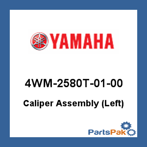 Yamaha 4WM-2580T-01-00 Caliper Assembly (Left); 4WM2580T0100