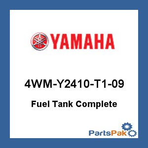 Yamaha 4WM-Y2410-T1-09 Fuel Tank Complete; 4WMY2410T109