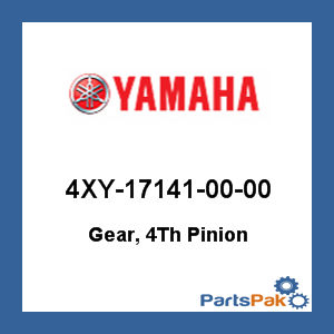 Yamaha 4XY-17141-00-00 Gear, 4th Pinion; 4XY171410000