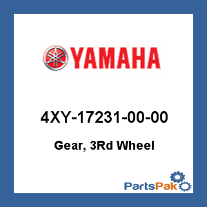 Yamaha 4XY-17231-00-00 Gear, 3rd Wheel; 4XY172310000