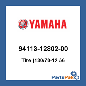 Yamaha 94113-12802-00 Tire (130/70-12 56; 941131280200