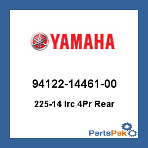 Yamaha 94122-14461-00 225-14 Irc 4Pr Rear; 941221446100
