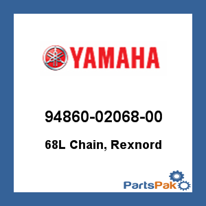 Yamaha 94860-02068-00 68L Chain, Rexnord; 948600206800