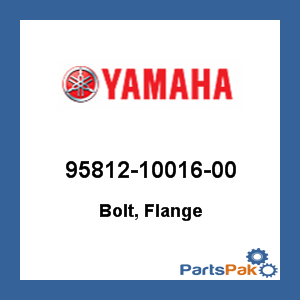 Yamaha 95812-10016-00 Bolt, Flange; 958121001600