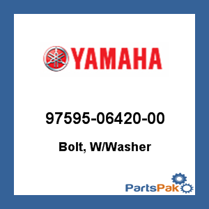 Yamaha 97595-06420-00 Bolt, Hex With Washer Deep Recess; New # 97E95-06420-00