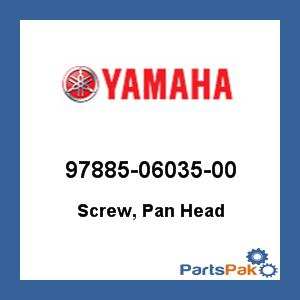 Yamaha 97885-06035-00 Screw, Pan Head; 978850603500