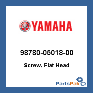 Yamaha 98780-05018-00 Screw, Flat Head; 987800501800