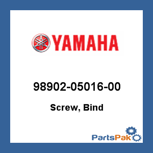 Yamaha 98902-05016-00 Screw, Bind; 989020501600