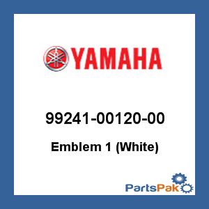 Yamaha 99241-00120-00 Emblem 1 (White); 992410012000