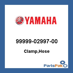 Yamaha 99999-02997-00 Clamp, Hose; 999990299700
