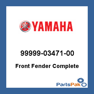 Yamaha 99999-03471-00 Front Fender Complete; 999990347100