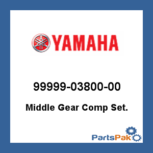 Yamaha 99999-03800-00 Middle Gear Complete Set.; 999990380000