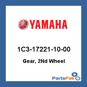 Yamaha 1C3-17221-10-00 Gear, 2nd Wheel; 1C3172211000