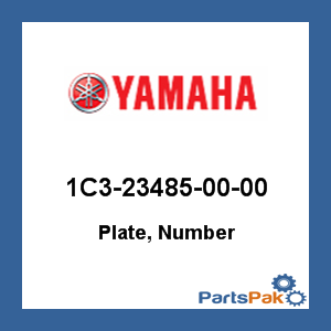 Yamaha 1C3-23485-00-00 Plate, Number; 1C3234850000
