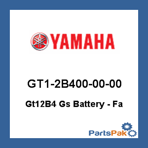 Yamaha GT1-2B400-00-00 Gt12B4 Gs Battery - Fa (Not Filled With Acid); GT12B4000000
