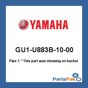 Yamaha GU1-U883B-10-00 Pipe 1; GU1U883B1000