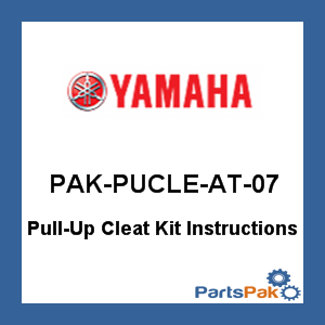 Yamaha PAK-PUCLE-AT-07 Pull-Up Cleat Kit Instructions (Instructions Only); PAKPUCLEAT07