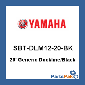 Yamaha SBT-DLM12-20-BK 20' Generic Dockline/Black; New # SBT-DLDG1-20-BK