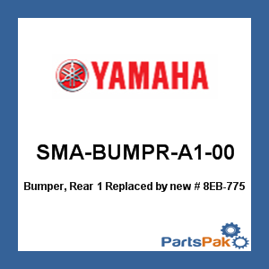 Yamaha SMA-BUMPR-A1-00 Bumper, Rear 1; New # 8EB-77541-00-00