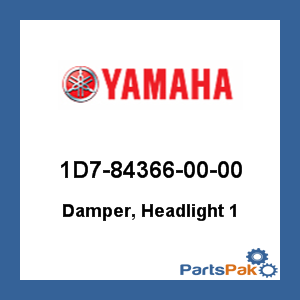 Yamaha 1D7-84366-00-00 Damper, Headlight 1; 1D7843660000