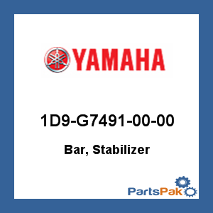 Yamaha 1D9-G7491-00-00 Bar, Stabilizer; 1D9G74910000