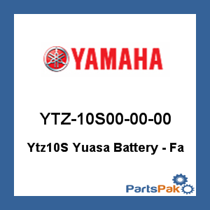 Yamaha YTZ-10S00-00-00 Ytz10S Yuasa Battery - Fa (Not Filled With Acid); YTZ10S000000