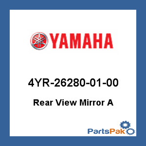Yamaha 4YR-26280-01-00 Rear View Mirror A; 4YR262800100