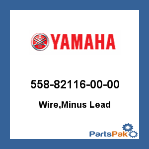 Yamaha 558-82116-00-00 Wire, Minus Lead; 558821160000