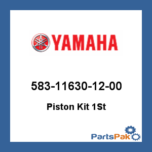 Yamaha 583-11630-12-00 Piston Kit 1St; 583116301200