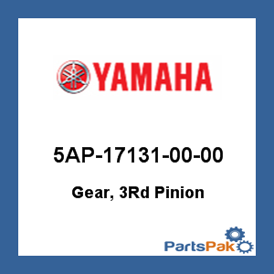 Yamaha 5AP-17131-00-00 Gear, 3rd Pinion; New # 5RM-17131-00-00