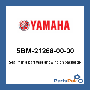 Yamaha 5BM-21268-00-00 Seal; 5BM212680000
