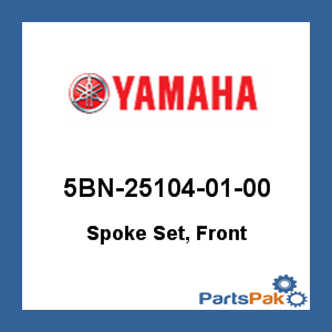 Yamaha 5BN-25104-01-00 Spoke Set, Front; 5BN251040100