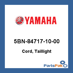 Yamaha 5BN-84717-10-00 Cord, Taillight; 5BN847171000