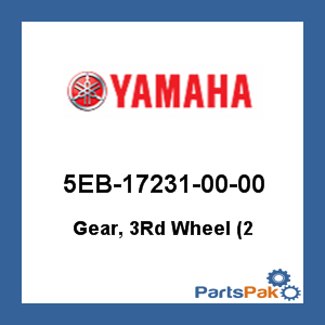 Yamaha 5EB-17231-00-00 Gear, 3rd Wheel (2; 5EB172310000