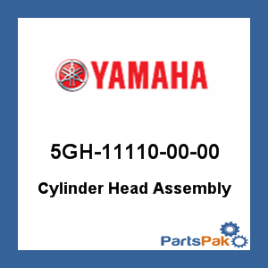 Yamaha 5GH-11110-00-00 Cylinder Head Assembly; New # 5GH-11101-09-00