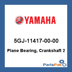 Yamaha 5GJ-11417-00-00 Plane Bearing, Crankshaft 2; 5GJ114170000
