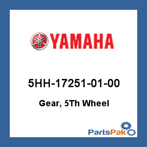 Yamaha 5HH-17251-01-00 Gear, 5th Wheel; 5HH172510100