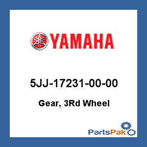 Yamaha 5JJ-17231-00-00 Gear, 3rd Wheel; 5JJ172310000