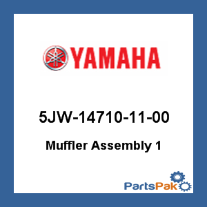 Yamaha 5JW-14710-11-00 Muffler Assembly 1; 5JW147101100