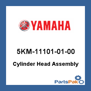 Yamaha 5KM-11101-01-00 Cylinder Head Assembly; 5KM111010100