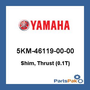 Yamaha 5KM-46119-00-00 Shim, Thrust; New # 5KM-46119-01-00