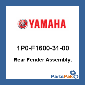 Yamaha 1P0-F1600-31-00 Rear Fender Assembly; 1P0F16003100