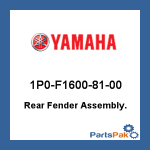 Yamaha 1P0-F1600-81-00 Rear Fender Assembly; 1P0F16008100