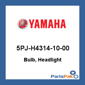 Yamaha 5PJ-H4314-10-00 Bulb, Headlight; 5PJH43141000