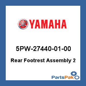 Yamaha 5PW-27440-01-00 Rear Footrest Assembly 2; 5PW274400100