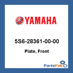 Yamaha 5S6-28361-00-00 Plate, Front; 5S6283610000