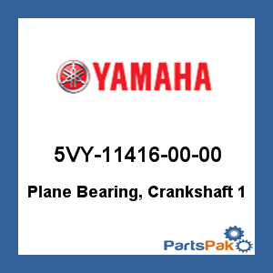 Yamaha 5VY-11416-00-00 Plane Bearing, Crankshaft 1; 5VY114160000