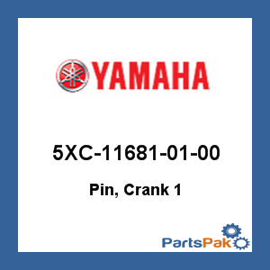 Yamaha 5XC-11681-01-00 Pin, Crank 1; 5XC116810100
