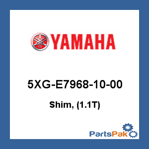 Yamaha 5XG-E7968-10-00 Shim, (1.1T); 5XGE79681000
